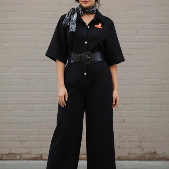 Y Curve Black One piece Romper Jumpsuit Size 1XL - Picture 12 of 12